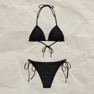 Aerie Elegant Black Bikini Set